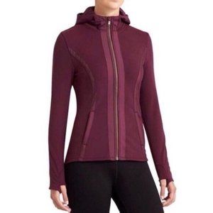 ATHLETA VERBIER JACKET HOODED SOFTSHELL FLEECE LINED TRAINING S